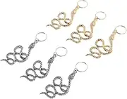 [Outanaya] 6pcs Serpentine Hair Buttons for Women Halloween Accessories Dreadlock Braiding Charms Ethnic Snake Clip Hair Decor for Parties