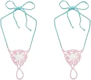 [Jefferies Socks] Big Girls' Color Pop Crochet Barefoot Sandal