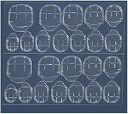 35 Sheets Double Sided Adhesive Press on Nail Stickers Clear Tape Glue Tabs AU