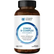 Vitamin World Stress Vitamin B Complex with Vitamin C Timed Release High-Pote...
