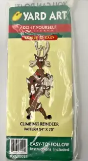 Climbing Reindeer Christmas Do It Yourself Yard Art Woodworking Pattern New
