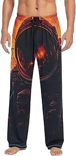 [PDZRMY] Pajama Pants Scary Astronaut Gothic for Men Men's Separate Bottoms, Lounge Pants with Pockets S
