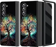 [ACWDMKH] for Galaxy Z Fold 5 Case,for Samsung Galaxy Z Fold 5 Case Slim Cover Hard PC Ultra-Thin Anti-Scratches Shockproof Protective Phone Case for Z Fold5,Art Colorful Tree