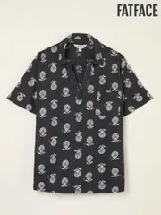 FatFace Paige Black Lino Shells Short Sleeve Jersey Shirt (AK5476) | $74