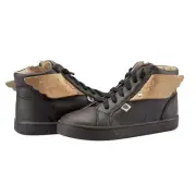 OLD SOLES Kids Local Wings Leather Sneakers in Black / Old Gold