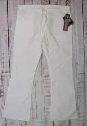NWT DICKIES S WOMEN’S MEDICAL UNIFORM PANTS WHITE FLARE POLY/COTTON