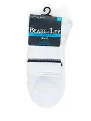 NEW - White Sports Sock With Stripes