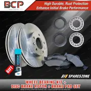 Rear Wheel Bearing Kit + Brake Rotor Pad Set for Ford Fairmont EA EB ED W/O IRS