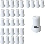 White Plastic Blind Pull Cord Knobs for Roman Shades - Water Drop Tassel, Venetian Blinds Rope Knobs Tassel Window Blind Cord Knobs Hardware Curtain Blind Cord End for Blinds (30Pcs)