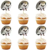 Blumomon Pack of 24 Egg Cupcake Toppers Jungle Safari Animals Cake Decoration Animals Figure Cake Topper Picks for Baby Shower Children's Birthday Party Supplies