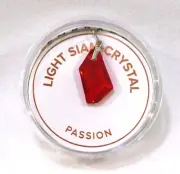 Alex and Ani Chain Station Charm SWAROVSKI LIGHT SIAM CRYSTAL "Passion" Red