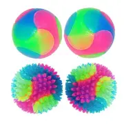 Interactive Light Up Dog Balls 2 Inch Silicone Flashing Balls for Dogs