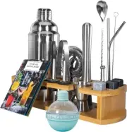 Cocktail Shaker Set 23+1pcs Cocktail Makin Set 750ml Stainless Steel Bartender