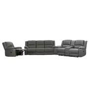 Anderson 1+2+3 Seater Fabric Electric Recliner Sofa Lounge Chair Set Latte