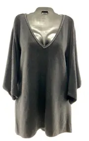 Women’s Studio 8 by Phase Eight Size 20 Cece Chain Knit Top Charcoal Tunic NWT