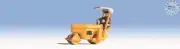 Noch 16761 Characters: Worker At Work With Roller For Road Asphalt In Scale