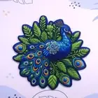 Peacock Patch Iron-on Applique Clothing, Peafowl, Animal, Bird Badge, Feather