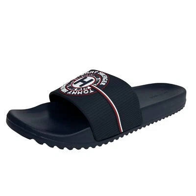 Tommy Hilfiger Rowdy Mens Slide Sandals Size 10-12 Navy Blue Lightweight Comfort