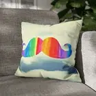CUSHION COVER PILLOW CASE|HIPSTER COLOURFUL MOUSTACHE #29