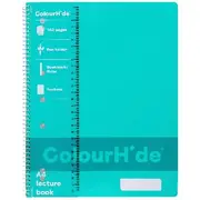 ColourHide A4 Lecture Book 140 Pages Aqua