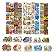 Egg Wraps Easter Set for Pysanky 70 Pcs - Thermo Heat Easter Egg Wraps Ukrainian - Traditional Easter Egg Shrink Wrappers with Patterns - Orthodox Slavic Ukrainian Egg Decorating Kit