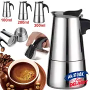 2/4/6-Cup Percolator Stove Coffee Maker Moka Stainless Pot Top Espresso Latte