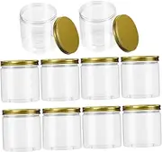 BIUDECO 10pc Wide Opening Storage Jars Fridge Organisation for Oats Snacks Spices Airtight Jars Lids