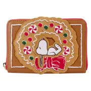 Peanuts Snoopy Gingerbread Wreath Scented Highly Collectable Zip Around Wallet