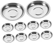 LOPUNER 10pcs Stainless Steel Round Sauce Dipping Bowls Appetizer Plates for Condiments Spices and Sauces Smooth Surface Easy to Clean for Parties and Catering