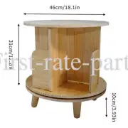 Small Rotating Bookshelf with Legs for Small Spaces Open Book Shelf