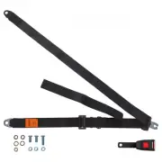 Front Static Seat Belt For Vauxhall Frontera 4dr 1991 Shape Black