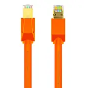 Cruxtec RJ45 LAN CAT8 SF/FTP 40GbE 20m Triple Shielding Ethernet Cable Orange