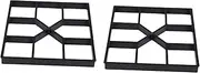 Practical 2pcs Paving Mould Modeling Tool for Cement Floor Sturdy Plastic Path Maker for Garden Design