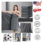 4-Piece Jumbo Bath Sheet Set - Luxuriously Soft 35"x70" Microfiber Towels