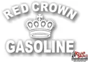 (REDC-1W) 12" wide white RED CROWN GAS PUMP OIL TANK DECAL