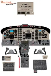 Beechcraft King Air 300 with Conventional Instruments Cockpit Poster 24in x 36in