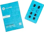 JLab Audio Cloud Foam Mnemonic Earbud Tips | 4 Pairs of Custom Fit Universal Tips | Memory Cloud Foam | Black/Blue