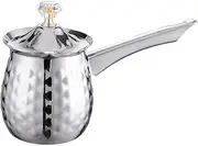 Alunsito Turkish Coffee Maker, Chai Pot, Arabic & Greek Coffee Pot, 600 Ml / 20 Oz Silver Ibrik