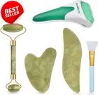 "Ice Roller & Jade Roller Gua Sha Set 6-in-1 Facial Massage Kit Anti-Aging Tool"