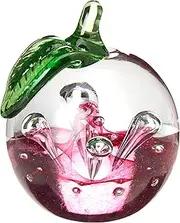 Caithness Glass U8945 Piece Crystal Windfall Ruby Nature Paperweight, Clear, Green/Red