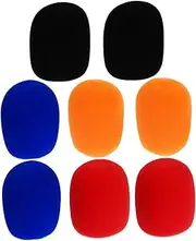 Kisangel 8Pcs Handheld Mic Windscreen Covers Ktv Microphone Sponge Covers for Stage Performance Easy to Clean Durable and Convenient Replacement for Various Microphones