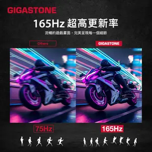 【GIGASTONE】24型IPS 165Hz極速電競螢幕+茶軸機械式電競鍵盤｜雙喇叭/144Hz/24吋遊戲顯示器