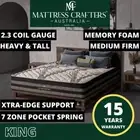 MC 2.3 KING Size Bed Mattress Euro Top Pocket Spring 7 Zone Memory Foam 34cm