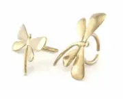 Ring Dragonfly Adjustable Ring Raw Brass 16mm 5US inner size - Adjustable 3073