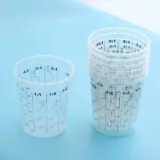10 Set Milliliter Container With Lids Paint Mixing Cups Clear Calibrated Cup