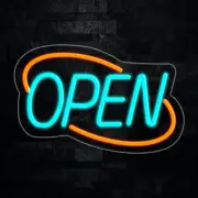 Open LED Neon Sign 22"L x 14"H #30153OA