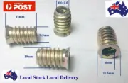 Qty 1000 M6 15mm Hard Wood Timber Threaded Zinc Plated Steel Insert Hex Allen
