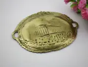 Brass Greece Symbole picture plate tray bowl home decor - office decor table