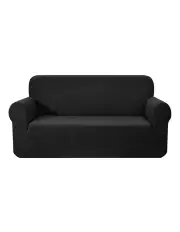 [Artiss] High Stretch Sofa Cover Couch Lounge Protector Slipcovers 3 Seater Black