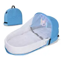 在飛比找PChome24h購物優惠-升級款便捷戶外旅行防蚊折疊寶寶嬰兒床